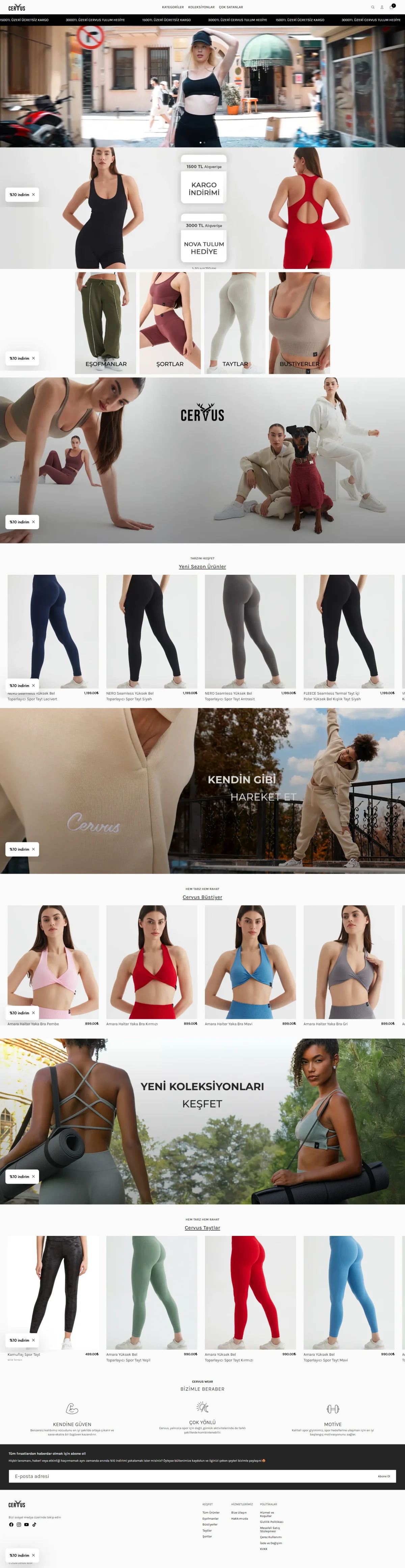 Cervus Wear store homepage