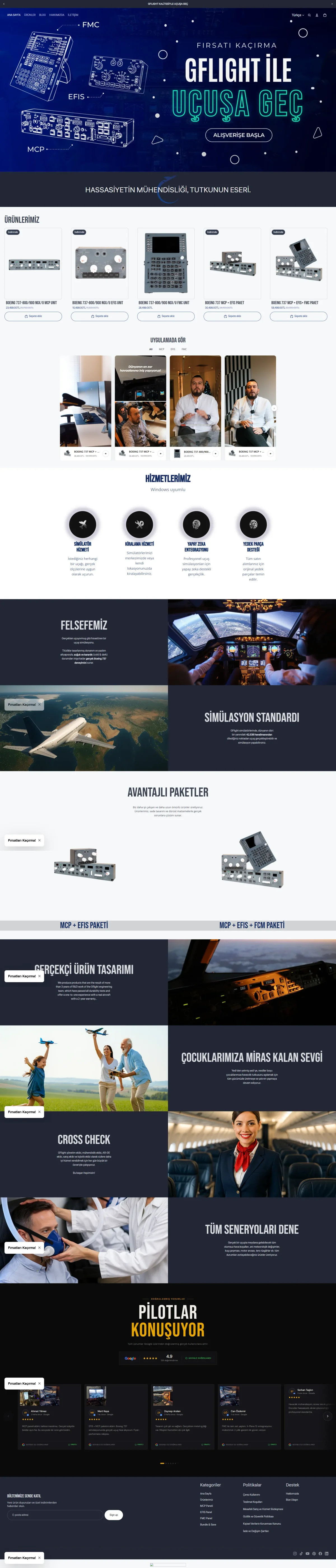 GFlight store homepage