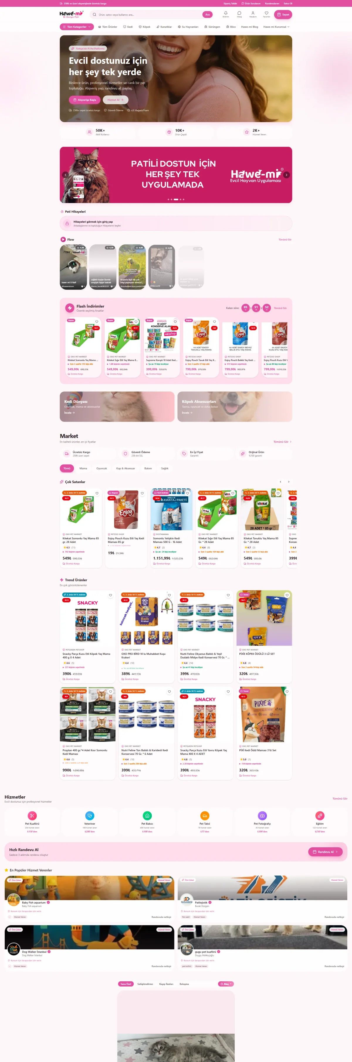Hawemi store homepage