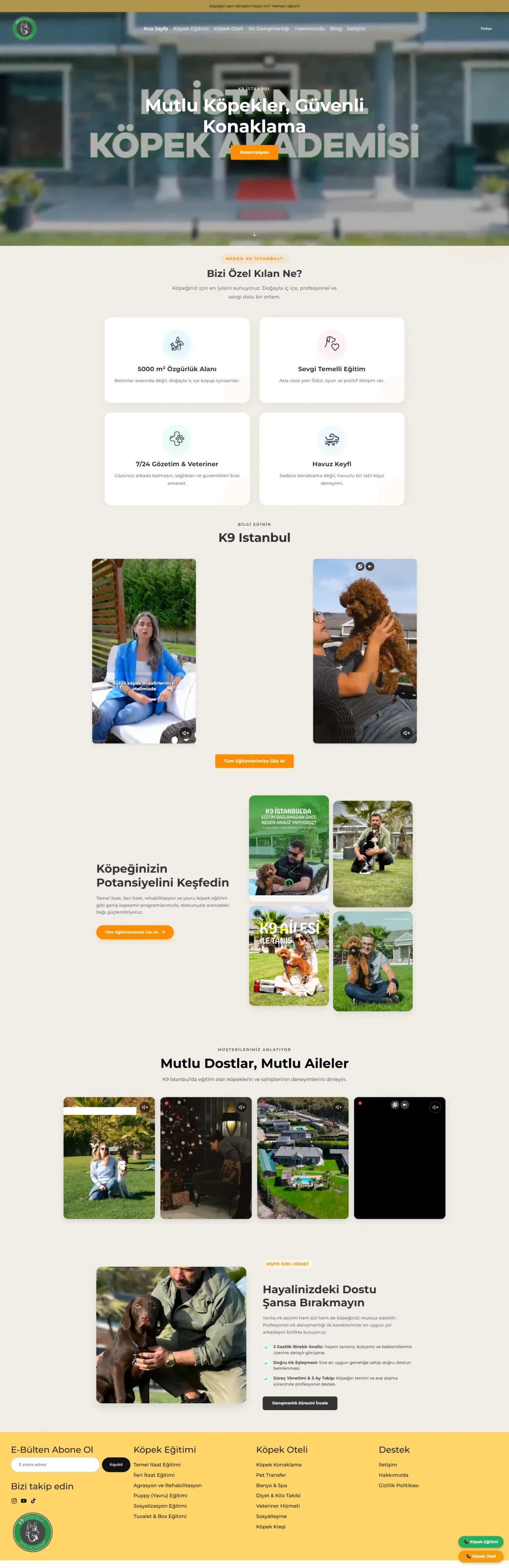 K9 İstanbul store homepage