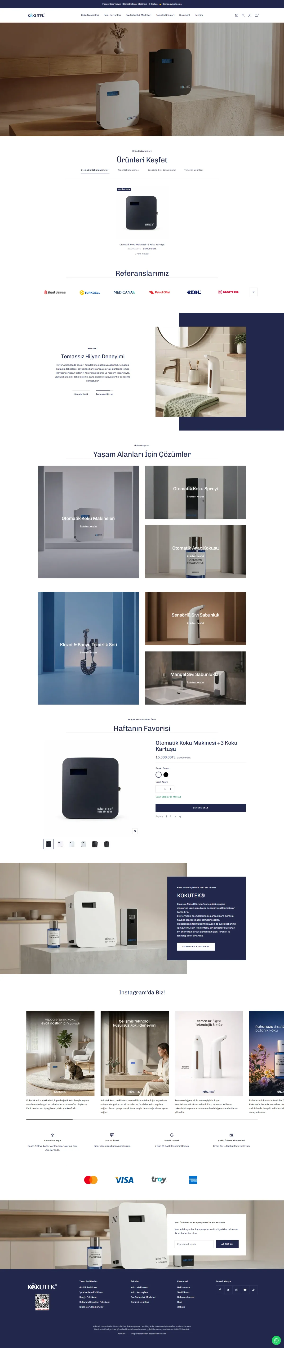 Kokutek store homepage