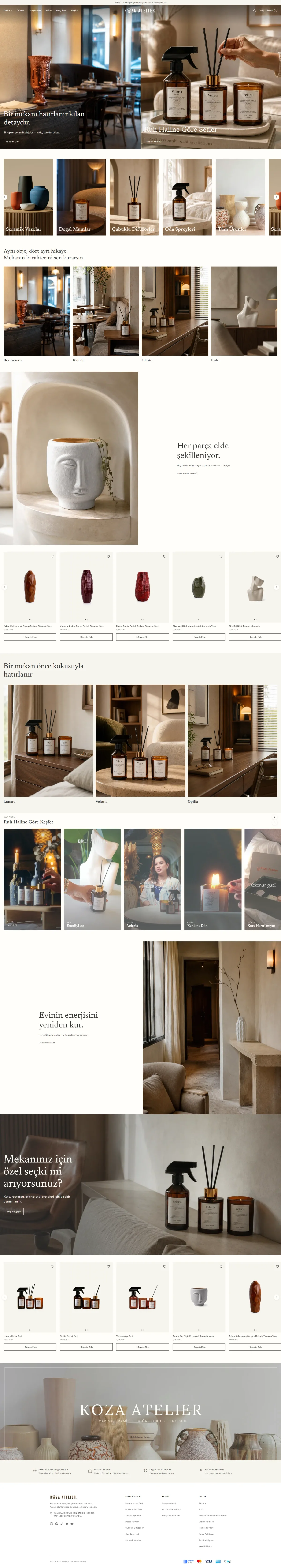 Koza Atelier store homepage