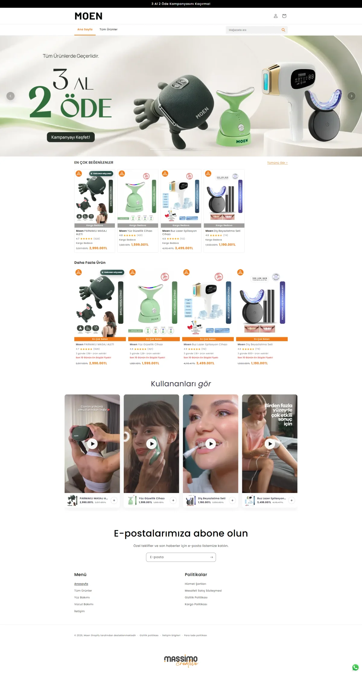 Moen store homepage