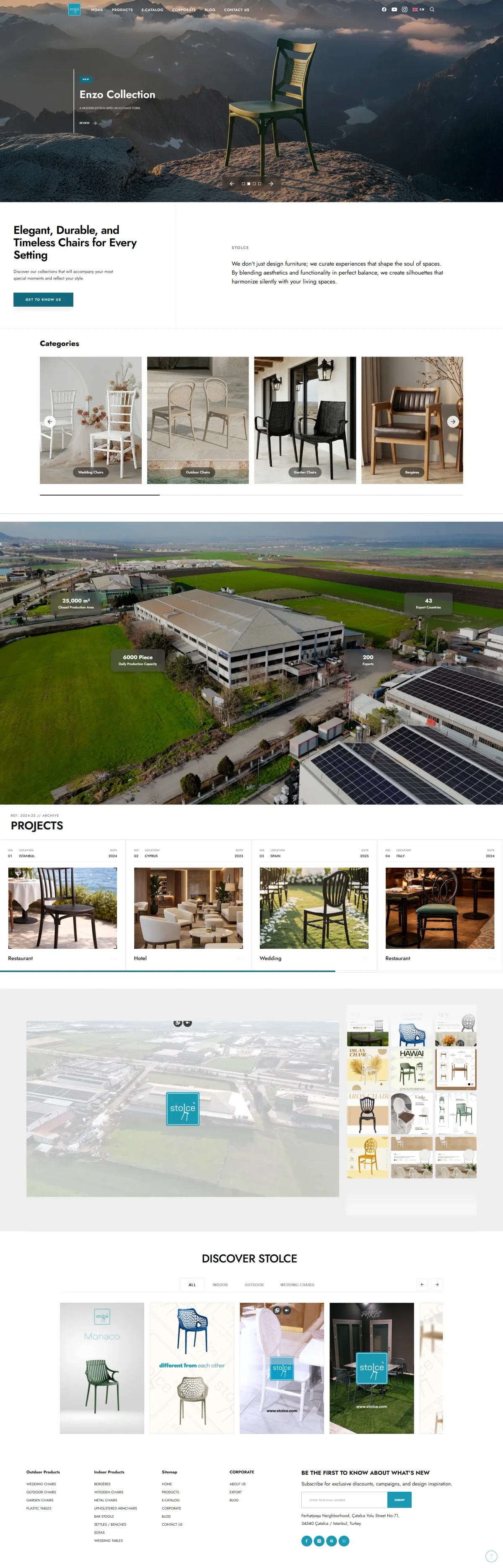 Stolce store homepage