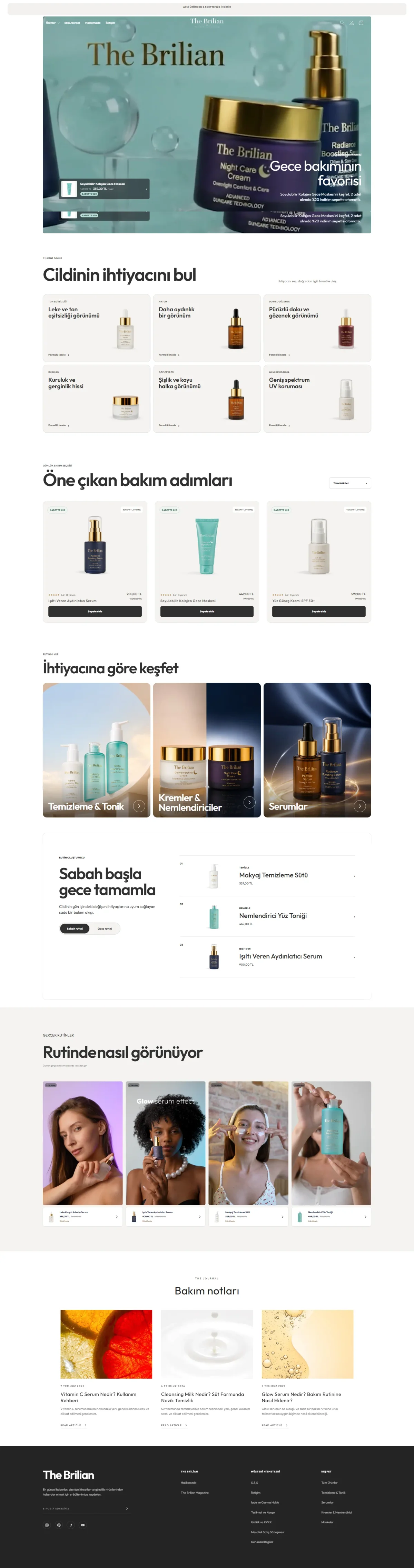 The Brilian store homepage