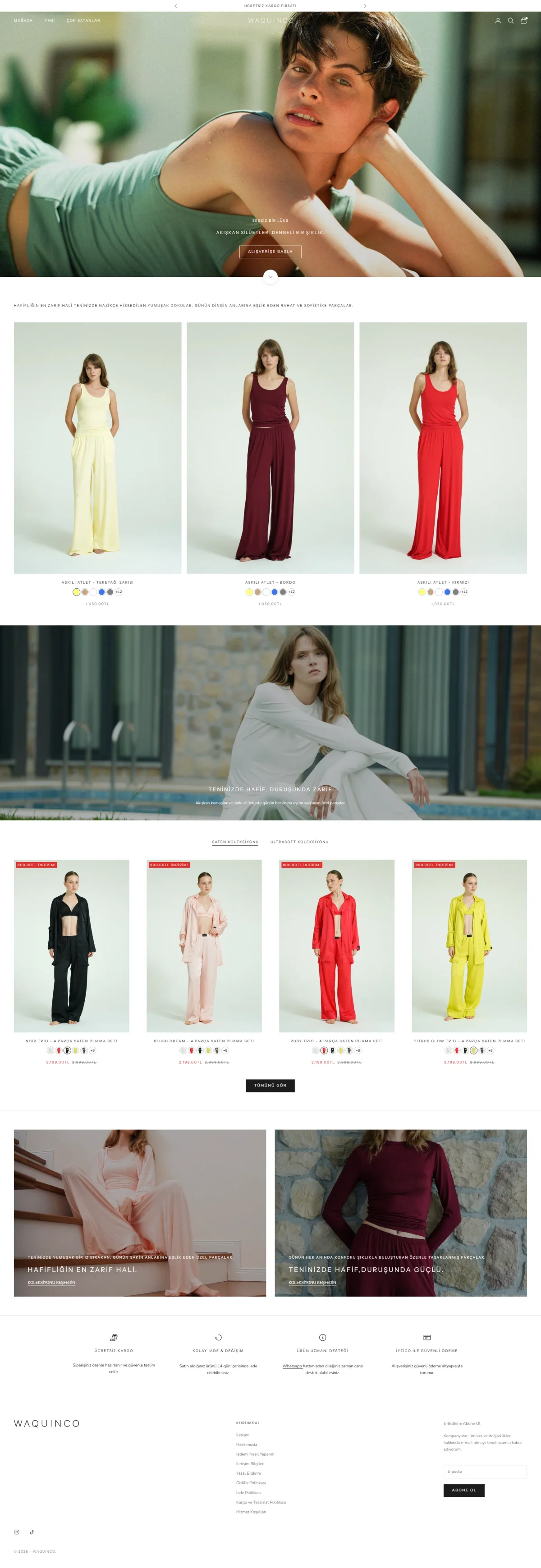 WaquinCo store homepage
